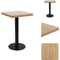 vidaXL Table de bistrot marron clair 50x50 cm MDF - Tables de salle à manger