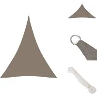 vidaXL Voile d'ombrage Oxford-Tissu Triangulaire 5x7x7 m Taupe - Parasols & Protection solaire
