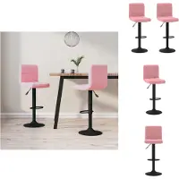 vidaXL Tabouret de bar 2 pcs velours rose - Tabouret de bar