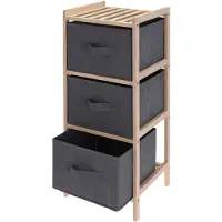 Huismerk H&S Collection Ambiance - Opbergkast met 3 Opbergboxen - Grenenhout - 65 x 27.5 cm