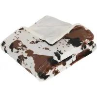 Atmosphera Plaid Fausse Fourrure Vache 130x160cm