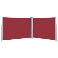 vidaXL Marquise latérale extensible rouge 120 x 1000 cm