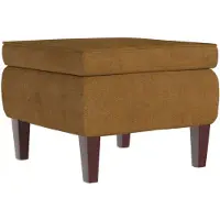 vidaXL Tabouret avec pieds en bois Marron Velours