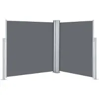 vidaXL Marquise latérale extensible Anthracite 140 x 600 cm