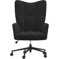 The Living Store Fauteuil relax noir velours