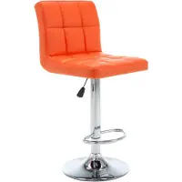 The Living Store Tabouret de bar 2 pcs. Simili cuir orange