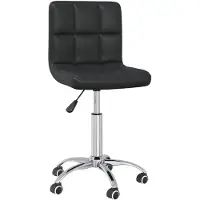 The Living Store Chaise de bureau pivotante noir similicuir