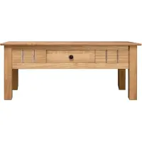 The Living Store Table basse 100x60x45 cm en pin massif de Panama