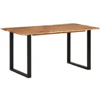 vidaXL Table de salle à manger 154x80x76 cm en bois massif d'acacia