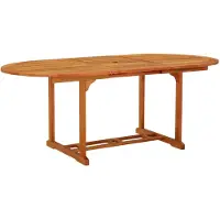 vidaXL Table de jardin 200x100x75 cm en bois massif d'eucalyptus