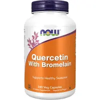 Now Quercetin With Bromelain, quercétine et broméline, 240 gélules végétaliennes