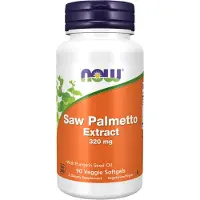 Now Extrait de Palmier nain avec huile de graines de citrouille, 320mg - 90 gélules végétales