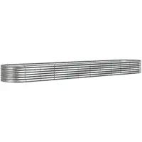 vidaXL Lit surélevé Acier revêtu par poudre 440x80x36 cm Argenté