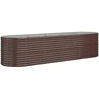vidaXL Lit surélevé de jardin Acier galvanisé marron