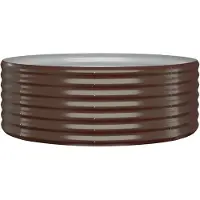 vidaXL Lit surélevé Acier revêtu par poudre 100x100x36 cm Marron