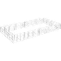 vidaXL Gabion haut-plateau Acier galvanisé 200x100x20 cm