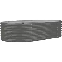vidaXL Lit surélevé de jardin Acier galvanisé 152x80x36 cm gris