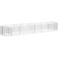vidaXL Gabion haut-plateau Fer galvanisé 400x100x50 cm