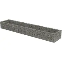 vidaXL Lit surélevé à gabion Acier galvanisé 450x90x50 cm