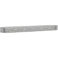 vidaXL Lit surélevé Acier revêtu par poudre 507x100x36 cm Argenté