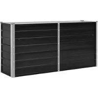 vidaXL Lit surélevé de jardin Anthracite 160x40x77 cm Acier galvanisé