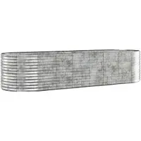vidaXL - Boîte à plans 322x100x68 cm Pulver -Stahl Silber gefärbt