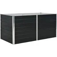 vidaXL Lit surélevé Anthracite 160 x 80 x 77 cm Acier galvanisé