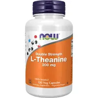 Now , L-Théanine Double Concentration, 200 mg, 120 Gélules Végétales