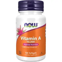 Now , Vitamine A, 10 000 UI, 100 Gélules Molles