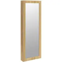 vidaXL Armoire à bijoux à miroir avec éclairage LED montage mural