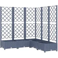 vidaXL Jardinière avec treillis bleu gris 120x120x121,5 cm PP