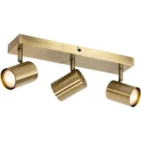 QAZQA Plafonnier moderne bronze 3 lumières réglable rectangulaire - Jeana