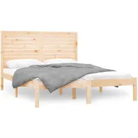 vidaXL Lit en bois massif 160x200 cm