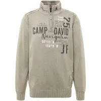 CAMP DAVID Pull-over gris / kaki / noir