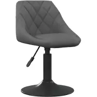 The Living Store Tabouret de bar en velours gris foncé