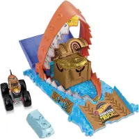 Hot Wheels Monster Trucks Arena Smashers : Entry Challenge - Tiger Shark Treasure Chomp Challenge