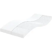 vidaXL Matelas mousse Blanc 100x200 cm 7 zones dureté 20 ILD