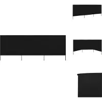 vidaXL Tissu de protection contre le vent en 3 parties 400 x 120 cm Noir - Parasols & Ecrans solaires