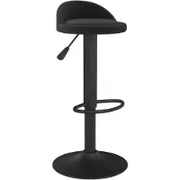 vidaXL Tabouret de bar noir velours