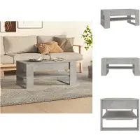 vidaXL Table basse gris béton 102x55x45 cm Bois composite - Tables basses