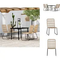 vidaXL - Ensemble de table et chaises d'extérieur pour jardin, imitation bois d'érable, 5 pièces - Ensembles de mobilier de jardin