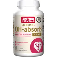 Jarrow Formulas , Ubiquinol, QH-Absorb, Absorption Maximale, 200 mg, 60 Gélules Molles
