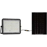 V-TAC Projecteur LED Solar 15W Télécommande, AUTO, Timer, IP65 Noir VT-120W 6400K 1200lm