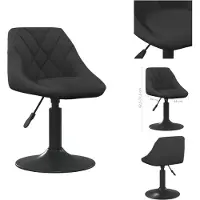 vidaXL Chaise de salle à manger noir velours - Chaise de salle à manger