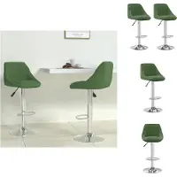 vidaXL Tabouret de bar 2 pcs. velours vert foncé - Tabouret de bar