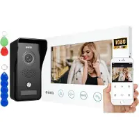Eura Wideodomofon VDP-42A3 GAMMA Plus, TUYA, Biały, Wifi, 2 wejścia, czytnik (Funk, WiFi)