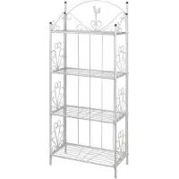 vidaXL Support pour plantes Carré Blanc