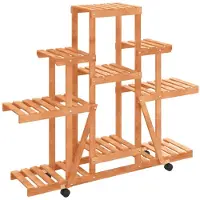 vidaXL Support à fleurs avec roues 110x25x101 cm bois massif de sapin