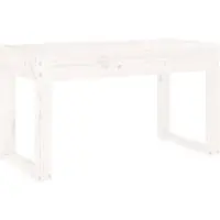 vidaXL Banc de jardin blanc 80x38x45 cm pin massif