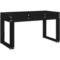 vidaXL Banc de jardin noir 80x38x45 cm pin massif